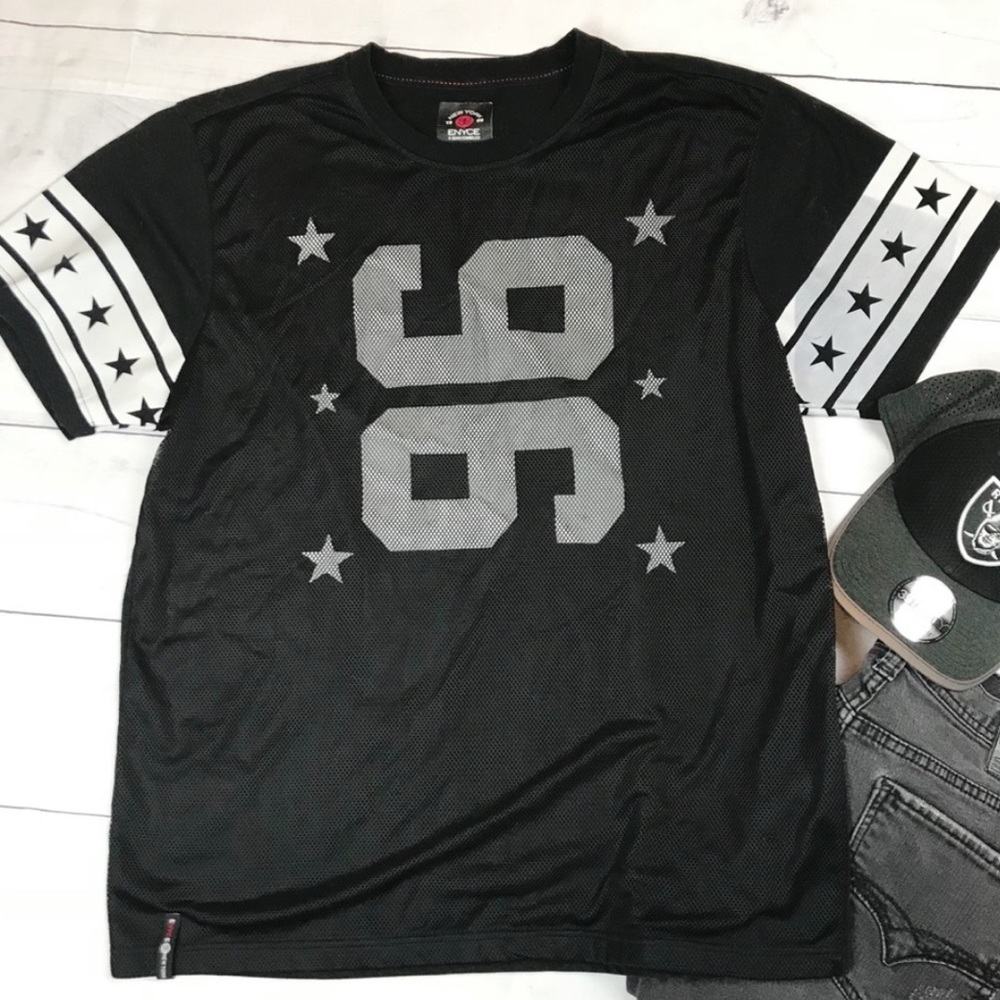 Enyce Sean Combs Black Jersey Short Sleeve Shirt